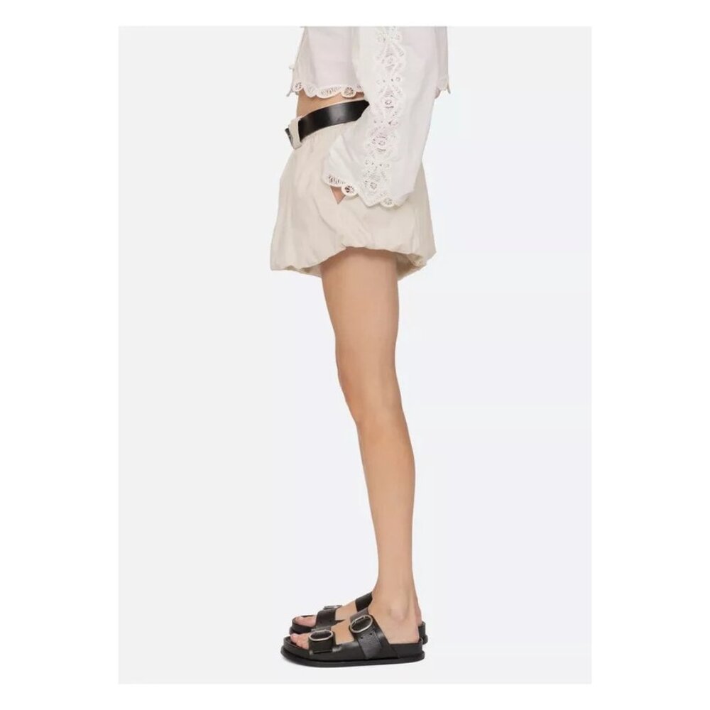 Sea Adele Sportswear Bubble Shorts in Oat 4 New Womens Puffy Chino Cotton - Picture 11 of 15